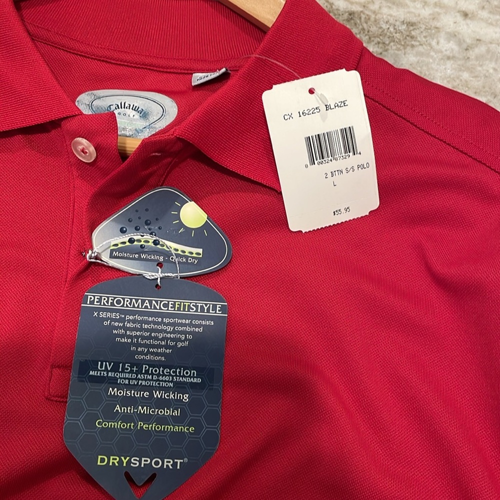 Calloway Men's Red Polo Shirt - Picture 6 of 8
